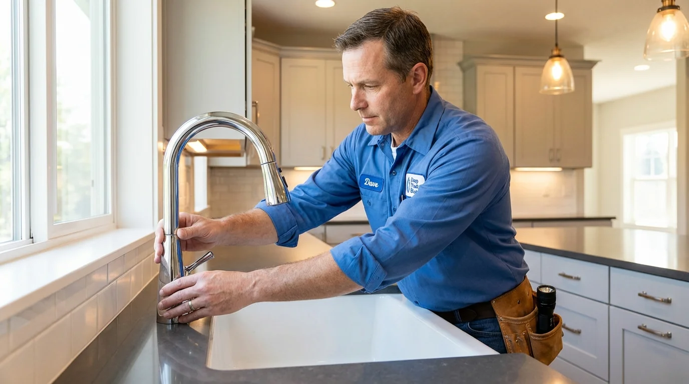 Kitchen faucet installation by Johns Plumbing LLC in Valparaiso